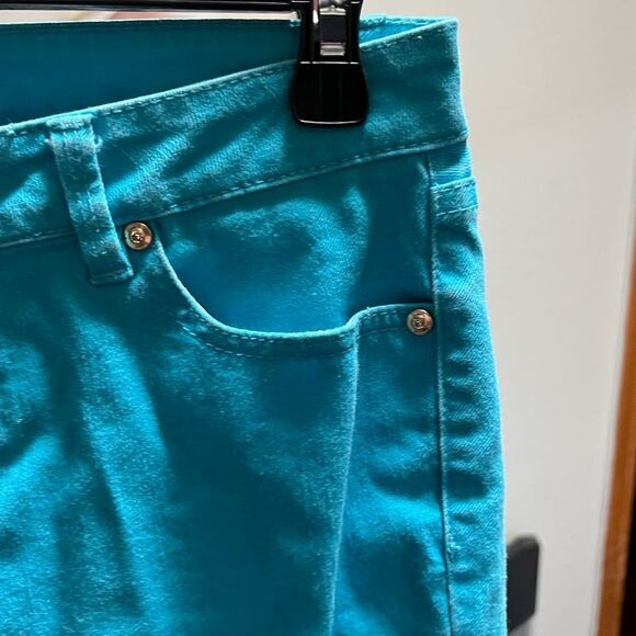 Cache Turquoise Capris Size 6 #DP311 - Picture 3 of 9
